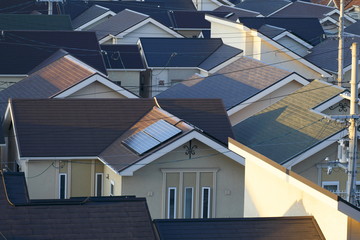 One house uses solar panels on the roof