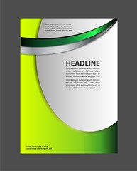 vector abstract modern wavy flowing flyer, brochure, cover design
