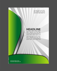 Fototapeta premium Vector Brochure Flyer design Layout template, size A4, Front page and back page 