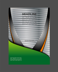 Vector Brochure Flyer design Layout template, size A4, Front page and back page, infographics. Easy to use and edit

