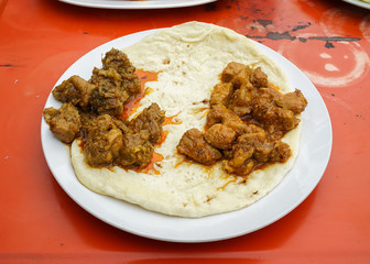 Chicken massaman Curry and Roti
