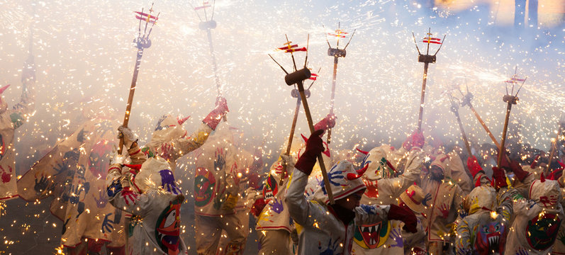 Festival of may - show with fireworks