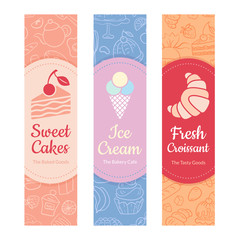 Flat card with sweet pastries
