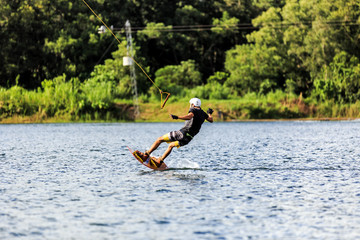 Man Wakeboarding