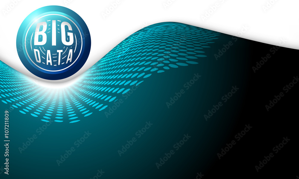 Poster vector abstract background with silver big data icon