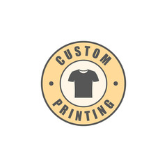 Custom printing logotype, t-shirt silhouette