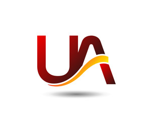 Letter u and a, ua logo vector
