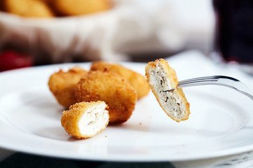 Fried chicken nuggets