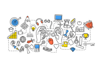 Gaming concept for web design template