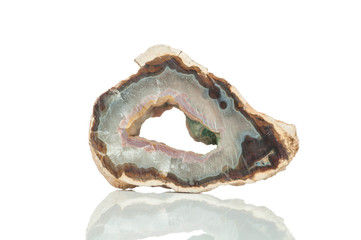 Crystal mineral on white background