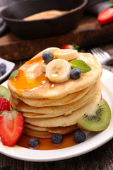 pancake and fruits