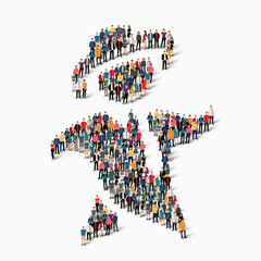 cartoon people  symbol