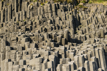 Basalt columns at Reynisfjara black sand beach, South Iceland