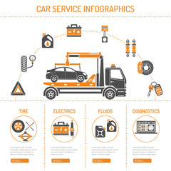 Fototapeta na wymiar Car Service Infographics