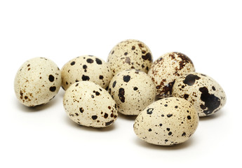 Quail egg isolated on white background