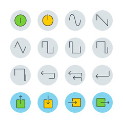 Symbols and arrows icons