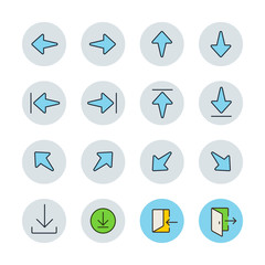 Symbols and arrows icons