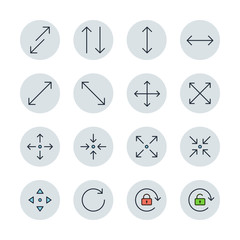 Symbols and arrows icons