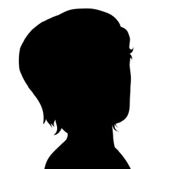 Vector silhouette of woman.