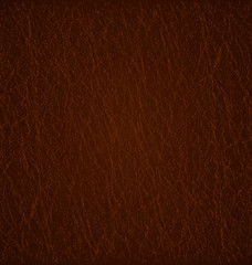 Detailed dark brown leather texture background. Vector Illustration. EPS 10.