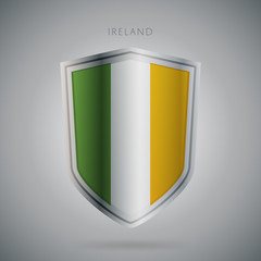 Flags europe vector icon. Ireland flag, isolated. Modern design. National country flag. Country of member the European Union.