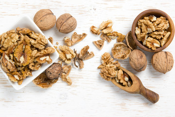 Peeled Walnut Heaps