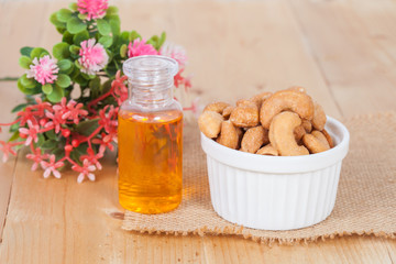 fresh cashew nuts in a bowl