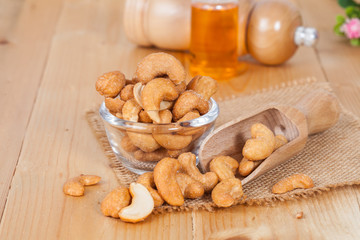 fresh cashew nuts in a bowl