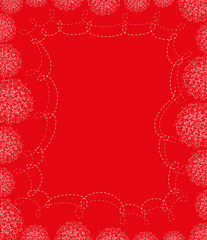  abstract balls flowers pattern card