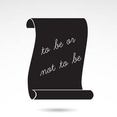 Literature, paper vector icon.