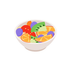 Fruit salad icon, isometric 3d style