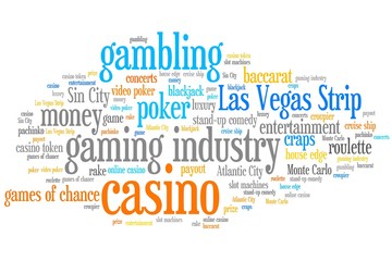 Casino gambling word cloud