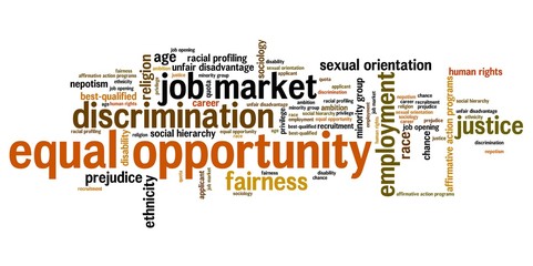 Obraz premium Equal opportunity word cloud