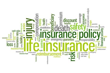 Life insurance word cloud