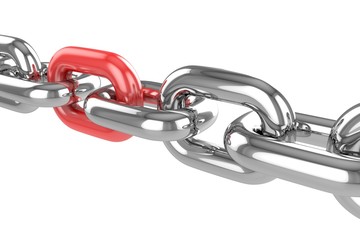 Obraz premium render stainless steel chain