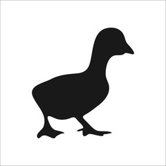 Goose silhouette simple icon on white background