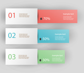 Design clean number banners template/graphic or website layout. Vector. Infographic design