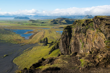 Fototapeta na wymiar Beautiful mountain landscape, Dyrholaey, South Iceland