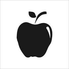 Apple black simple icon on  background