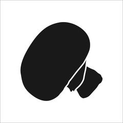 Mushroom champignon simple icon on   background