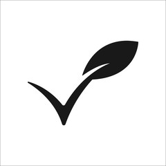 Vegan sign simple icon on  background