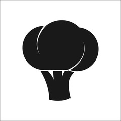 Cauliflower isolated simple icon on  background