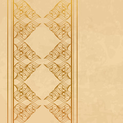 ornamental vintage background. There is a seamless border in the brush pallette