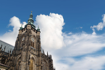 Fototapeta na wymiar St Vitus Cathedral Tower
