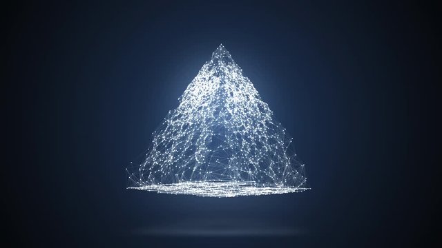 3D render, colorful abstract composition made from a huge three-dimensional objects can be to use for title and intro 4K loop