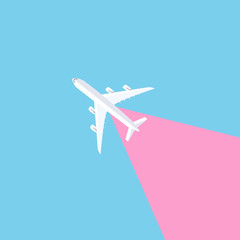 Fototapeta premium Plane icon. Plane on a blue background. plane vector. plane in t