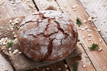 Loaf of bread and dill