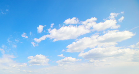 soft clouds in the blue sky