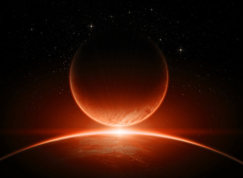 Fototapeta Planets in space