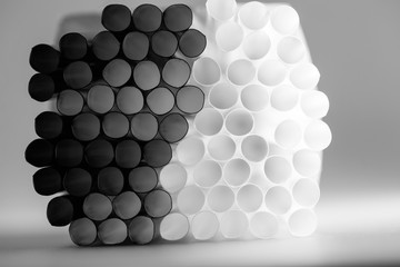 Abstract composition with cocktail straws